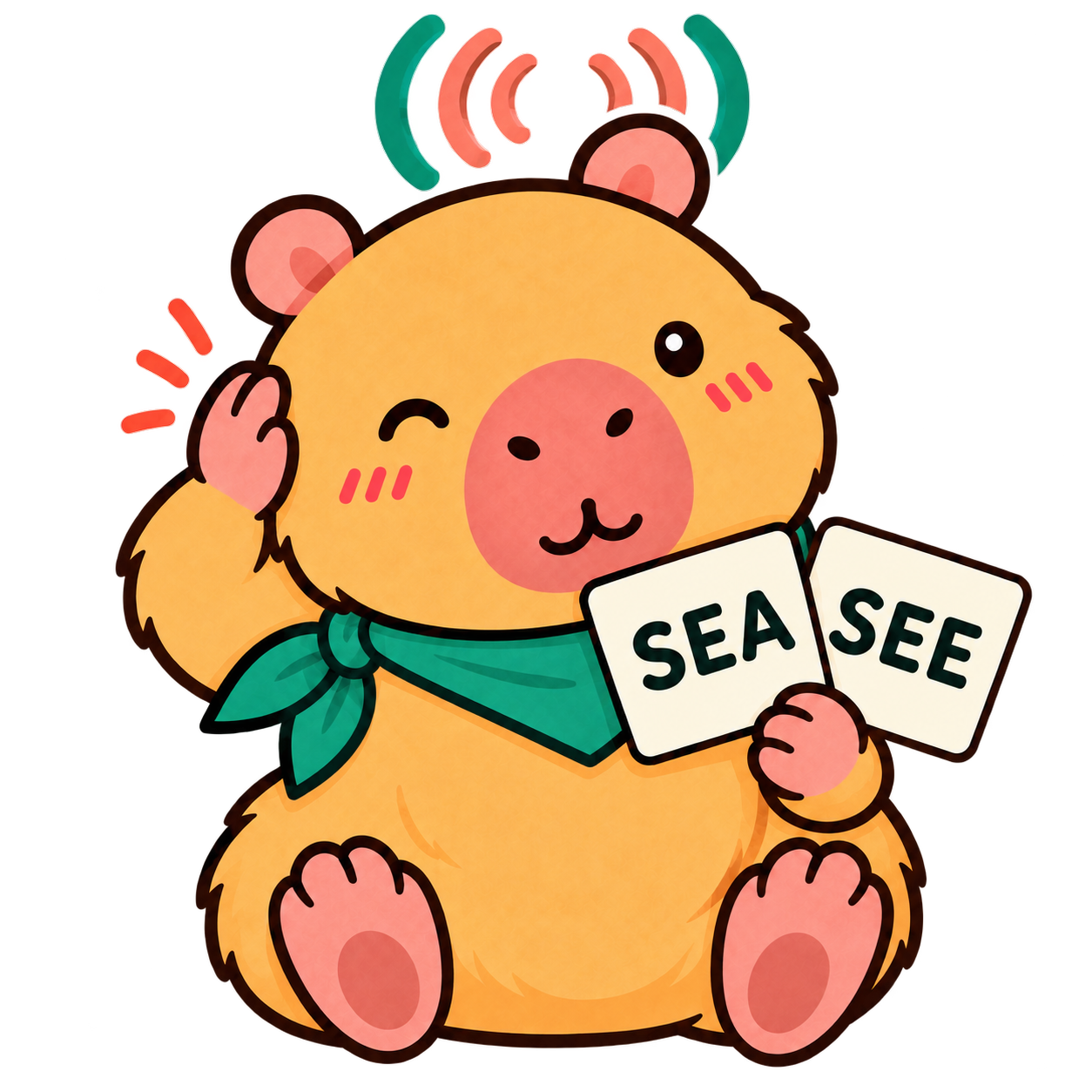 Quill listening to the matching sounds of sea and see